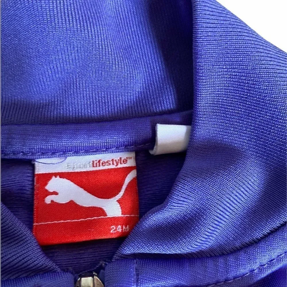 Puma Purple Zip Track Warm Up Suit 24 Months - Picture 5 of 5